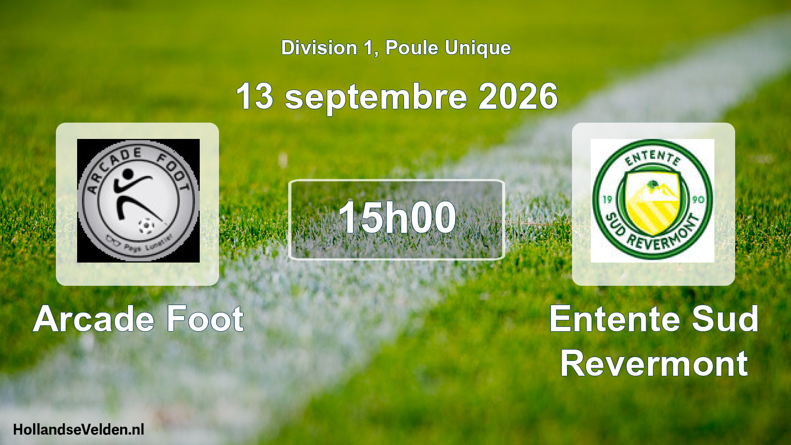 Match programmé: Arcade Foot - Entente Sud Revermont (13 septembre 2026)