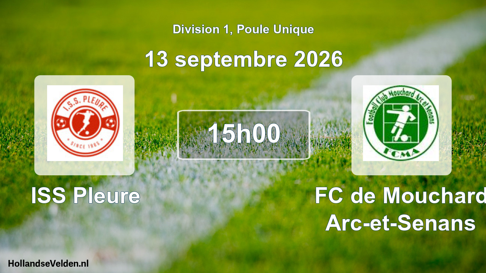 Scheduled Match: ISS Pleure - FC de Mouchard Arc-et-Senans (13 September 2026)