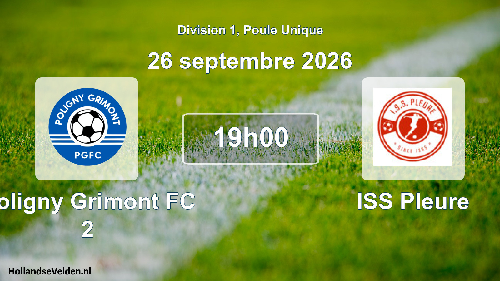 Scheduled Match: Poligny Grimont FC 2 - ISS Pleure (26 September 2026)
