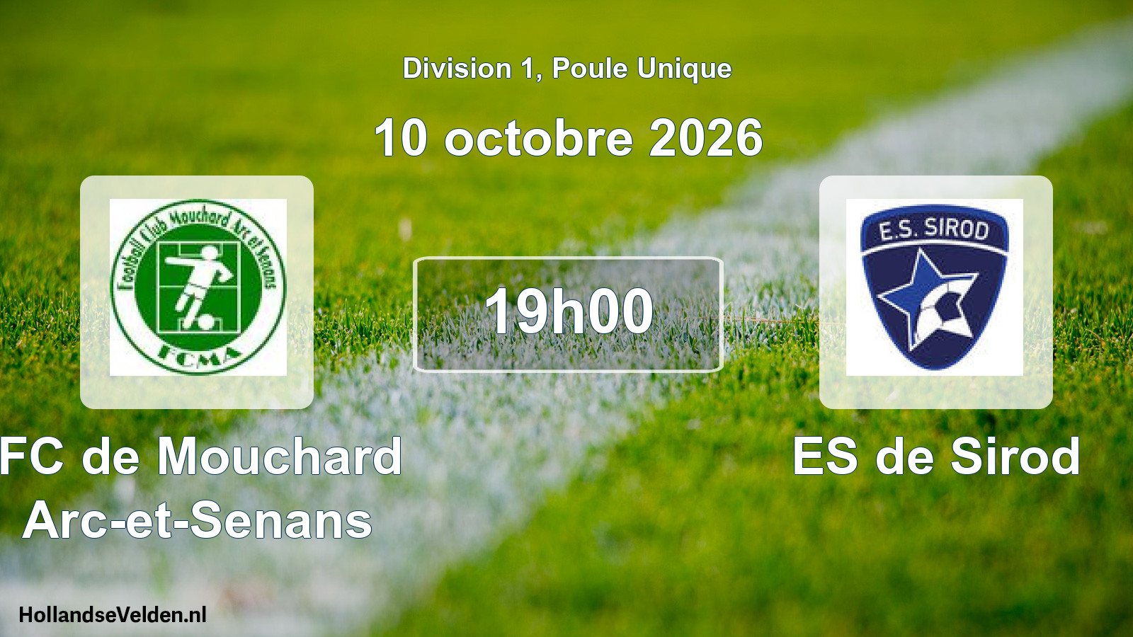 Scheduled Match: FC de Mouchard Arc-et-Senans - ES de Sirod (10 October 2026)