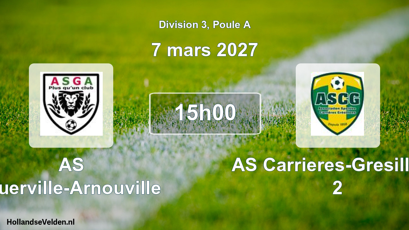 Scheduled Match: AS Guerville-Arnouville - AS Carrieres-Gresillons 2 (7 March 2027)