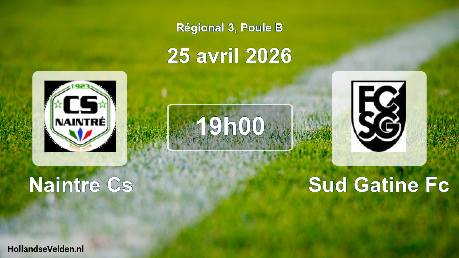 Geplande wedstrijd: Naintre Cs - Sud Gatine Fc (25 april 2026)
