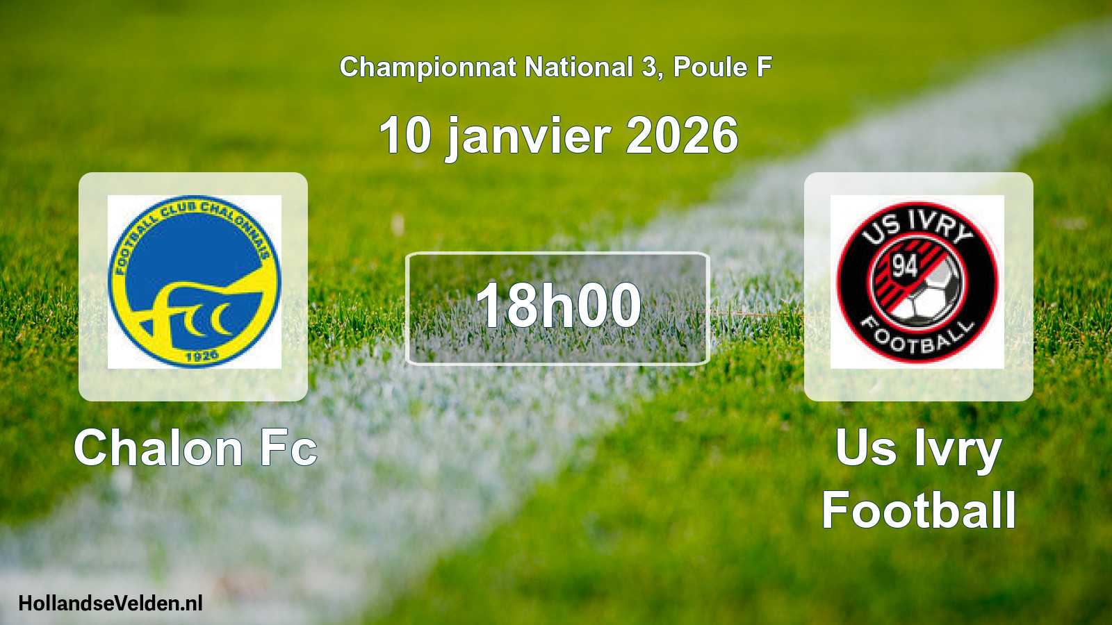 Geplande wedstrijd: Chalon Fc - Us Ivry Football (10 januari 2026)