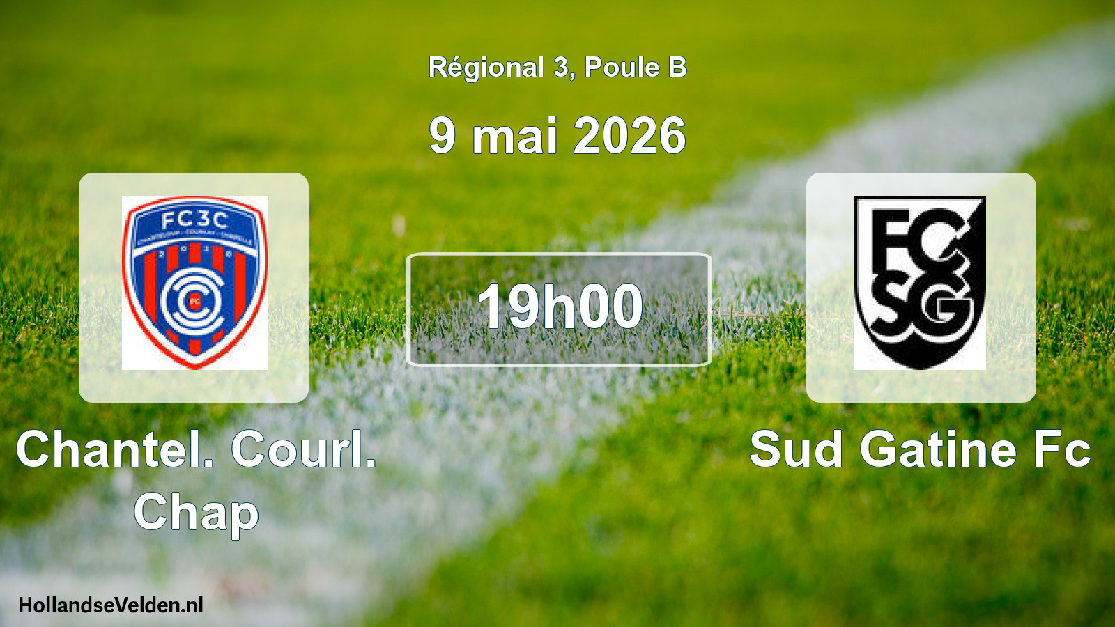 Geplande wedstrijd: Chantel. Courl. Chap - Sud Gatine Fc (9 mai 2026)
