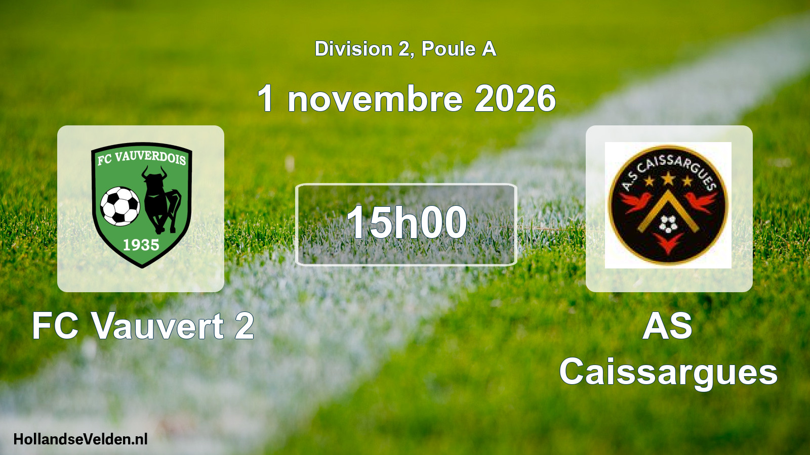 Scheduled Match: FC Vauvert 2 - AS Caissargues (1 November 2026)