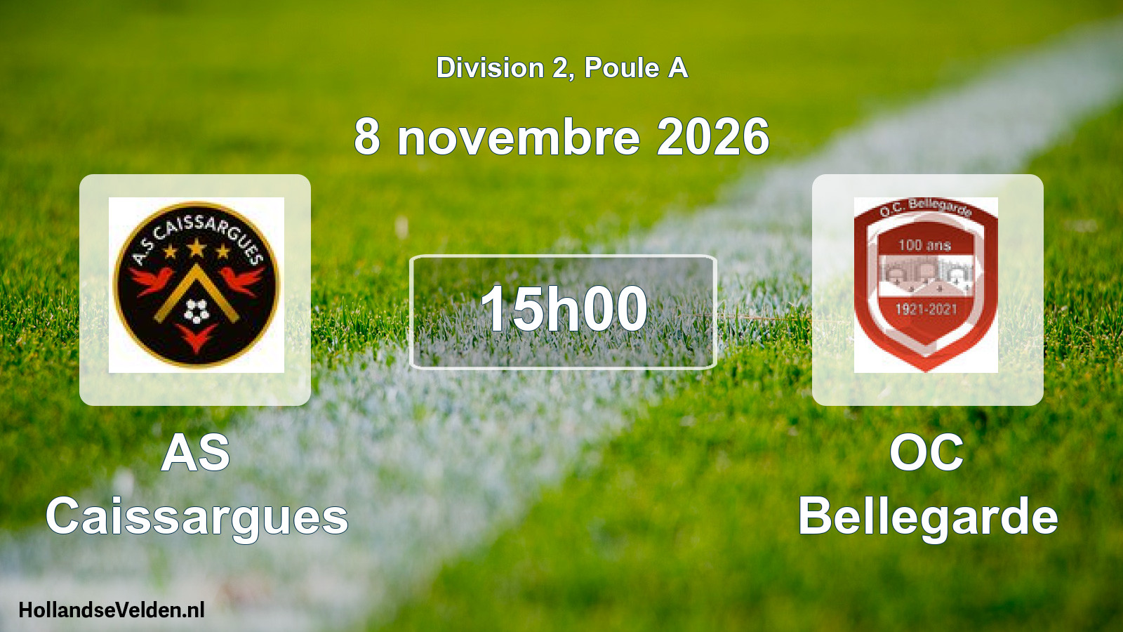 Geplande wedstrijd: AS Caissargues - OC Bellegarde (8 november 2026)