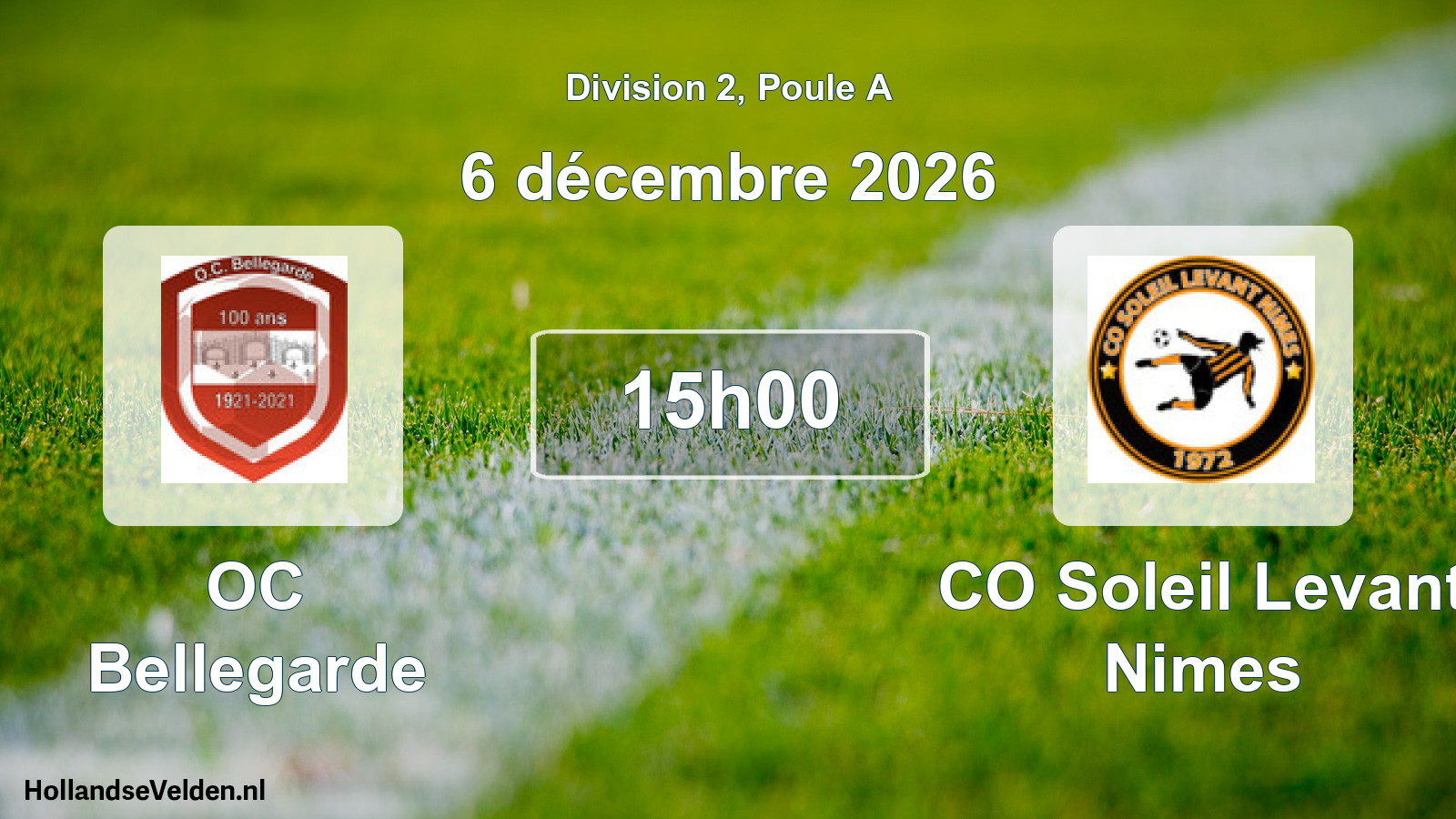 Scheduled Match: OC Bellegarde - CO Soleil Levant Nimes (6 December 2026)