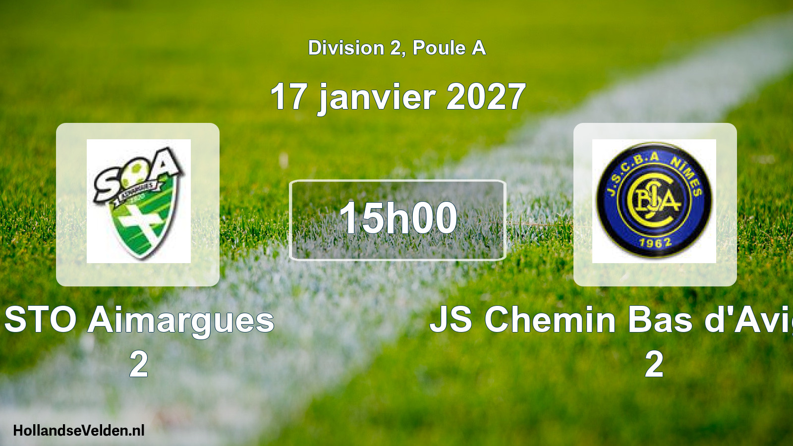 Scheduled Match: STO Aimargues 2 - JS Chemin Bas d'Avignon 2 (17 January 2027)