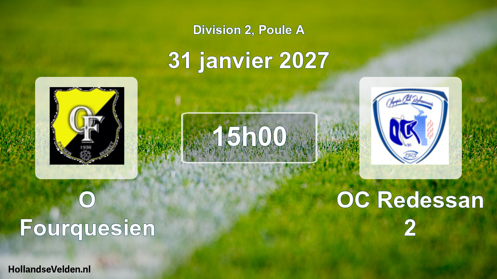 Match programmé: O Fourquesien - OC Redessan 2 (31 janvier 2027)