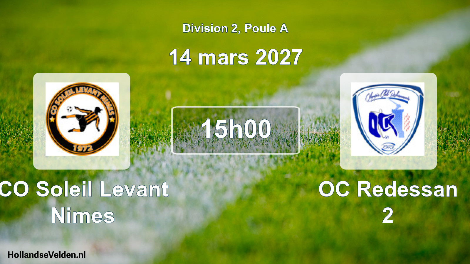Scheduled Match: CO Soleil Levant Nimes - OC Redessan 2 (14 March 2027)