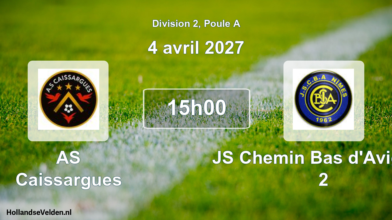 Match programmé: AS Caissargues - JS Chemin Bas d'Avignon 2 (4 avril 2027)