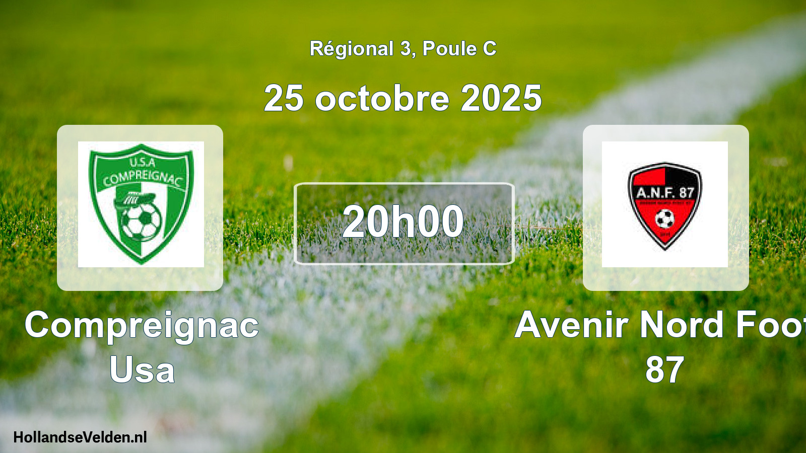 Scheduled Match: Compreignac Usa - Avenir Nord Foot 87 (25 October 2025)