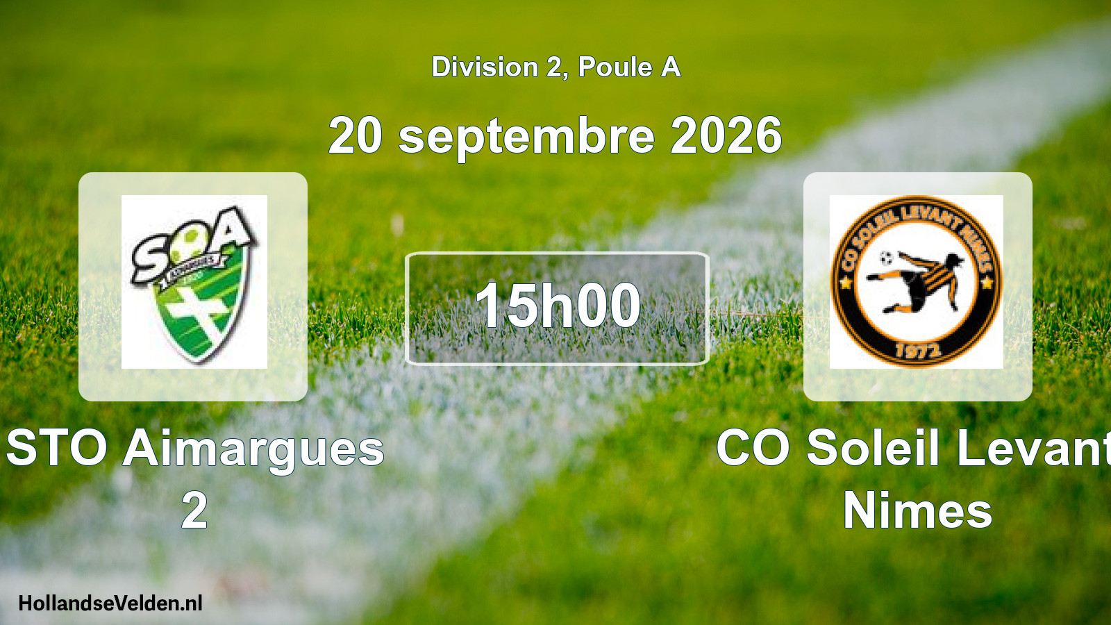 Scheduled Match: STO Aimargues 2 - CO Soleil Levant Nimes (20 September 2026)