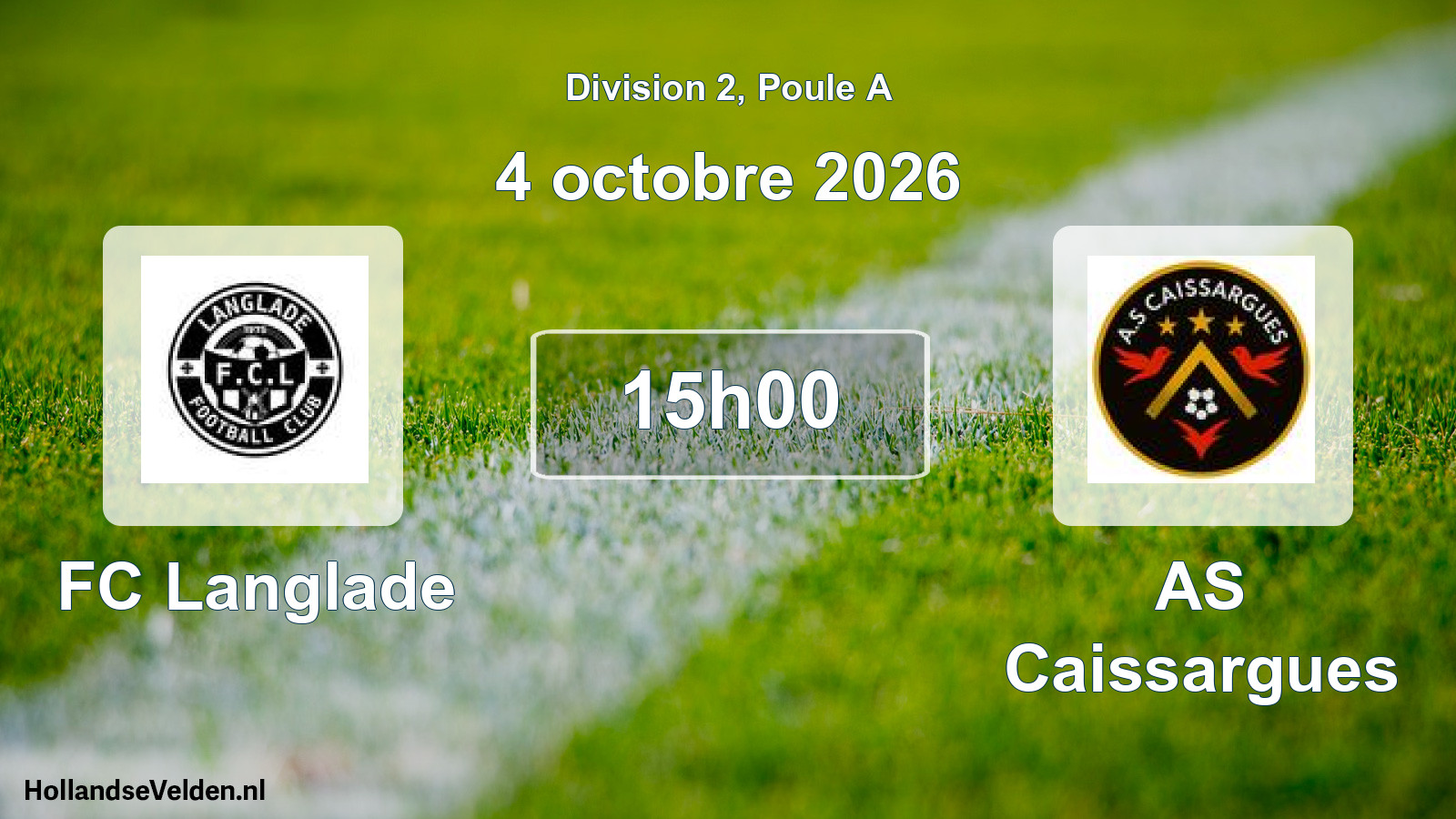Scheduled Match: FC Langlade - AS Caissargues (4 October 2026)