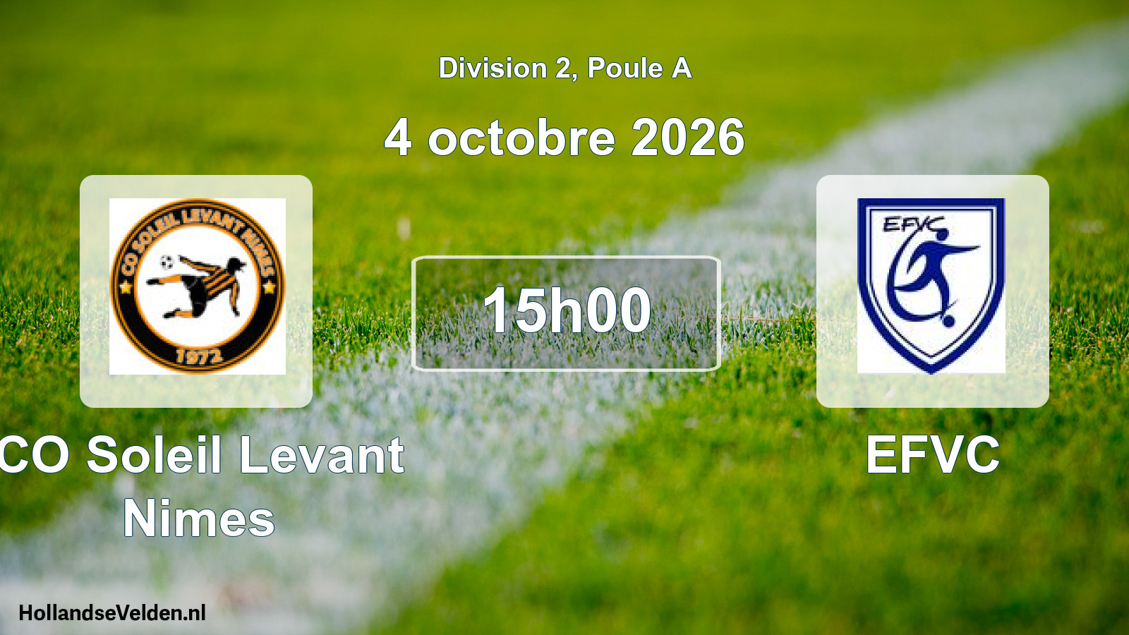 Scheduled Match: CO Soleil Levant Nimes - EFVC (4 October 2026)