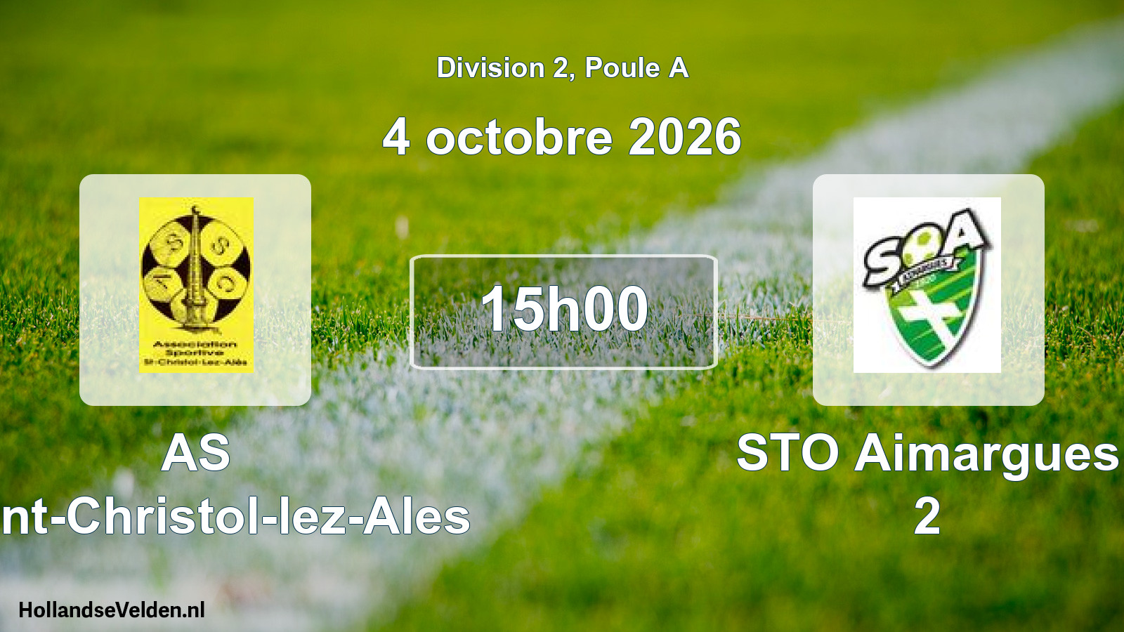 Scheduled Match: AS Saint-Christol-lez-Ales - STO Aimargues 2 (4 October 2026)