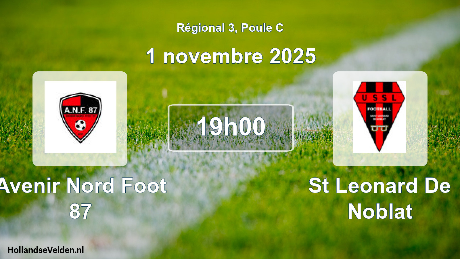 Scheduled Match: Avenir Nord Foot 87 - St Leonard De Noblat (1 November 2025)