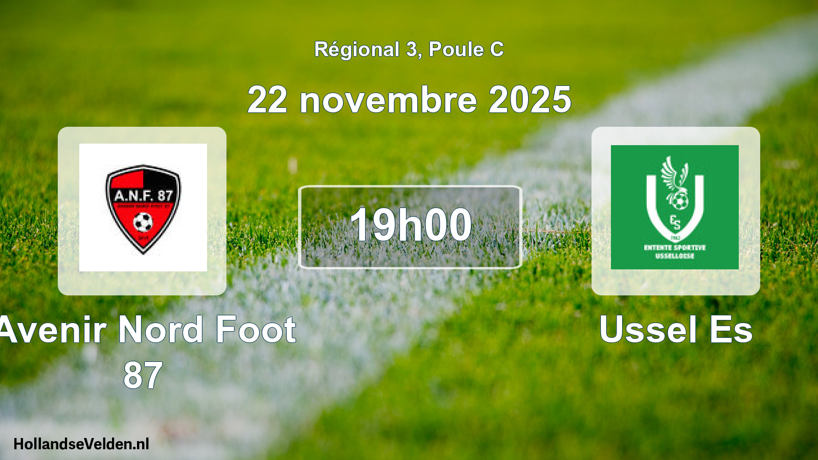 Geplande wedstrijd: Avenir Nord Foot 87 - Ussel Es (22 novembre 2025)