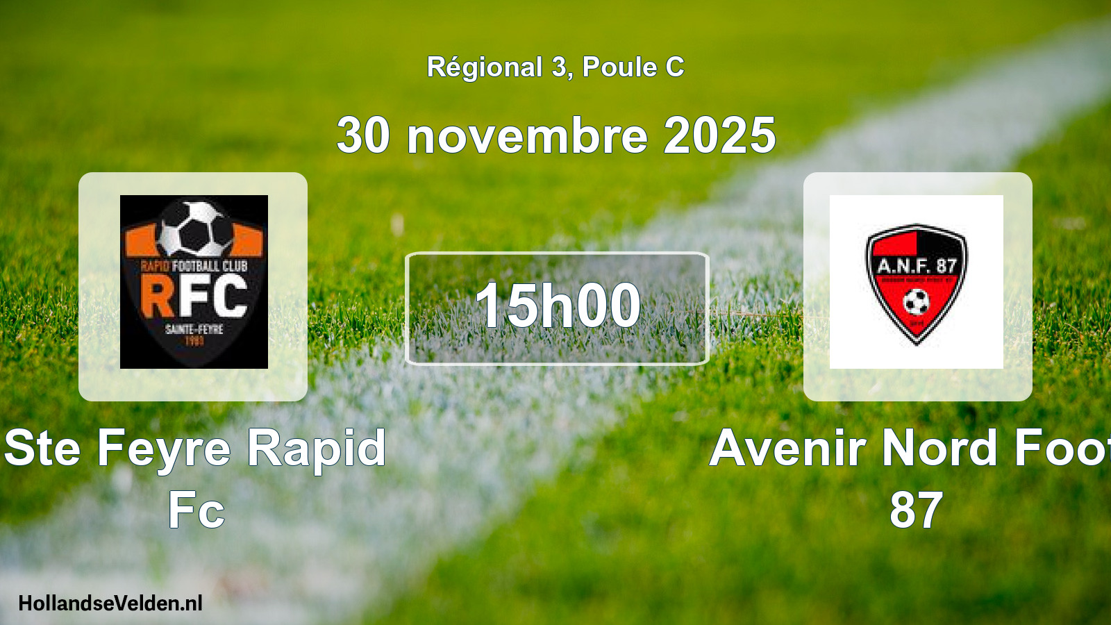 Scheduled Match: Ste Feyre Rapid Fc - Avenir Nord Foot 87 (30 November 2025)