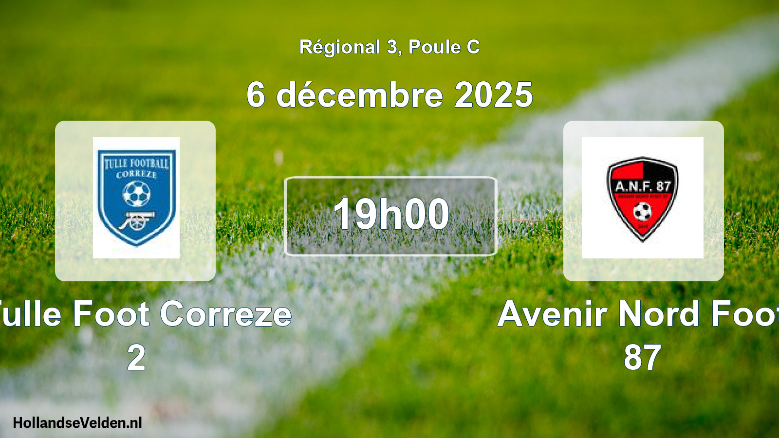 Geplande wedstrijd: Tulle Foot Correze 2 - Avenir Nord Foot 87 (6 décembre 2025)