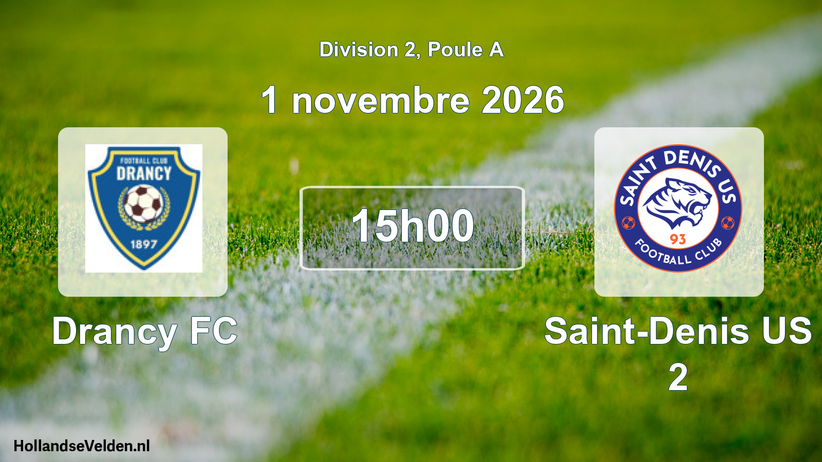Scheduled Match: Drancy FC - Saint-Denis US 2 (1 November 2026)