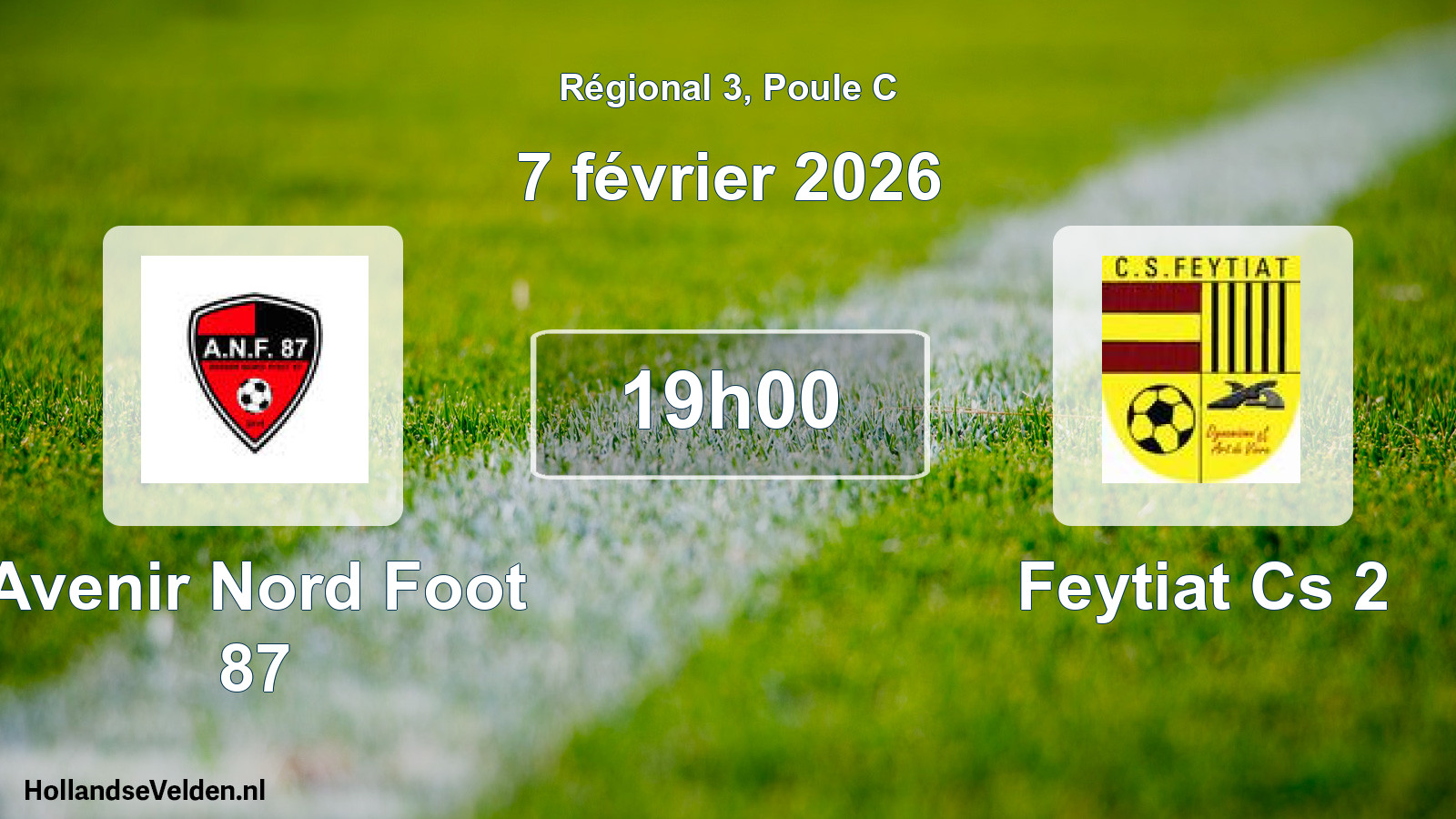 Geplande wedstrijd: Avenir Nord Foot 87 - Feytiat Cs 2 (7 février 2026)