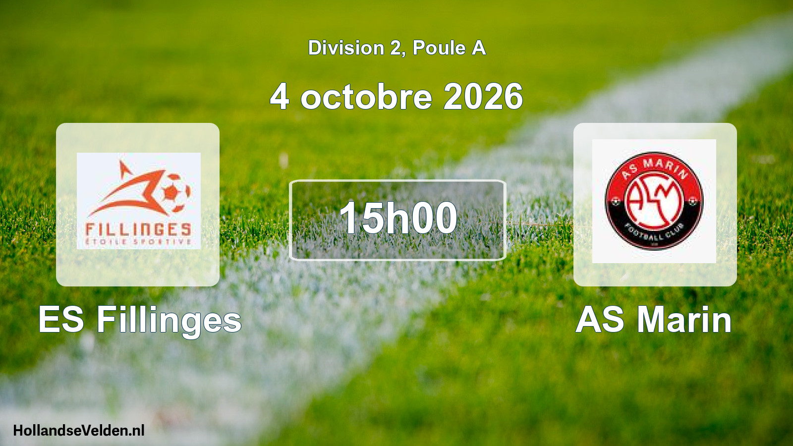 Match programmé: ES Fillinges - AS Marin (4 octobre 2026)