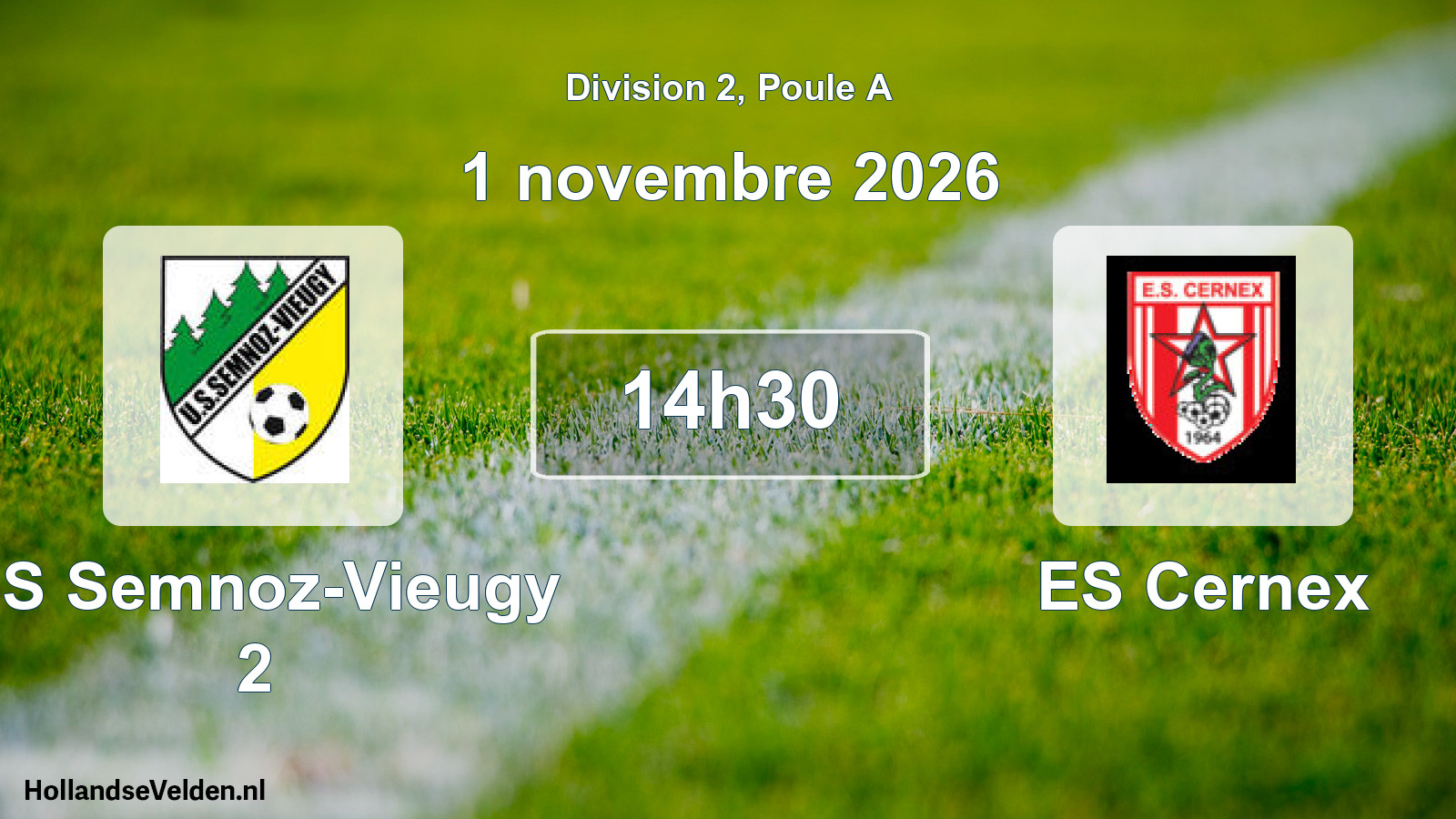 Match programmé: US Semnoz-Vieugy 2 - ES Cernex (1 novembre 2026)