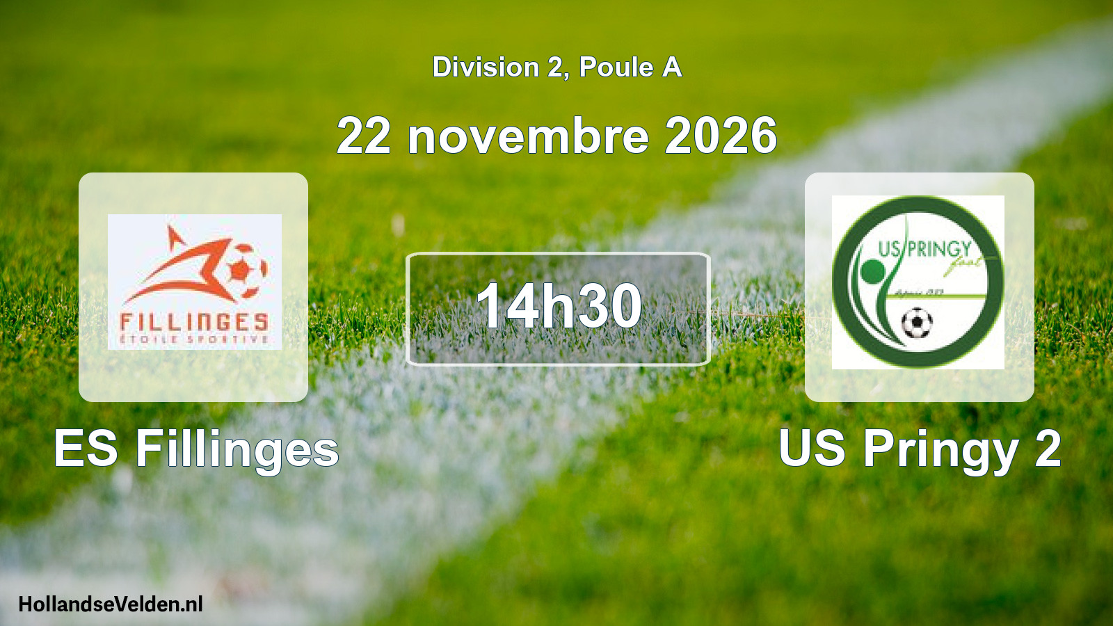 Match programmé: ES Fillinges - US Pringy 2 (22 novembre 2026)
