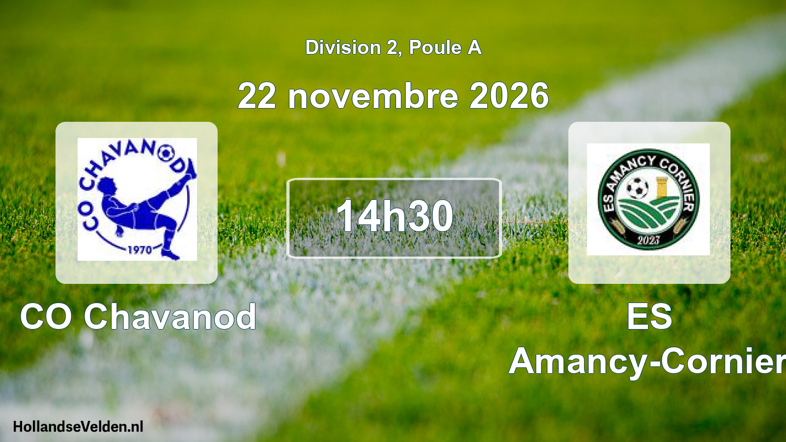 Match programmé: CO Chavanod - ES Amancy-Cornier (22 novembre 2026)