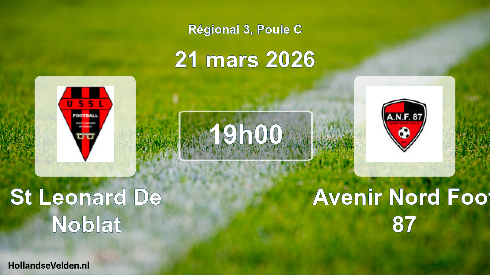 Geplande wedstrijd: St Leonard De Noblat - Avenir Nord Foot 87 (21 maart 2026)