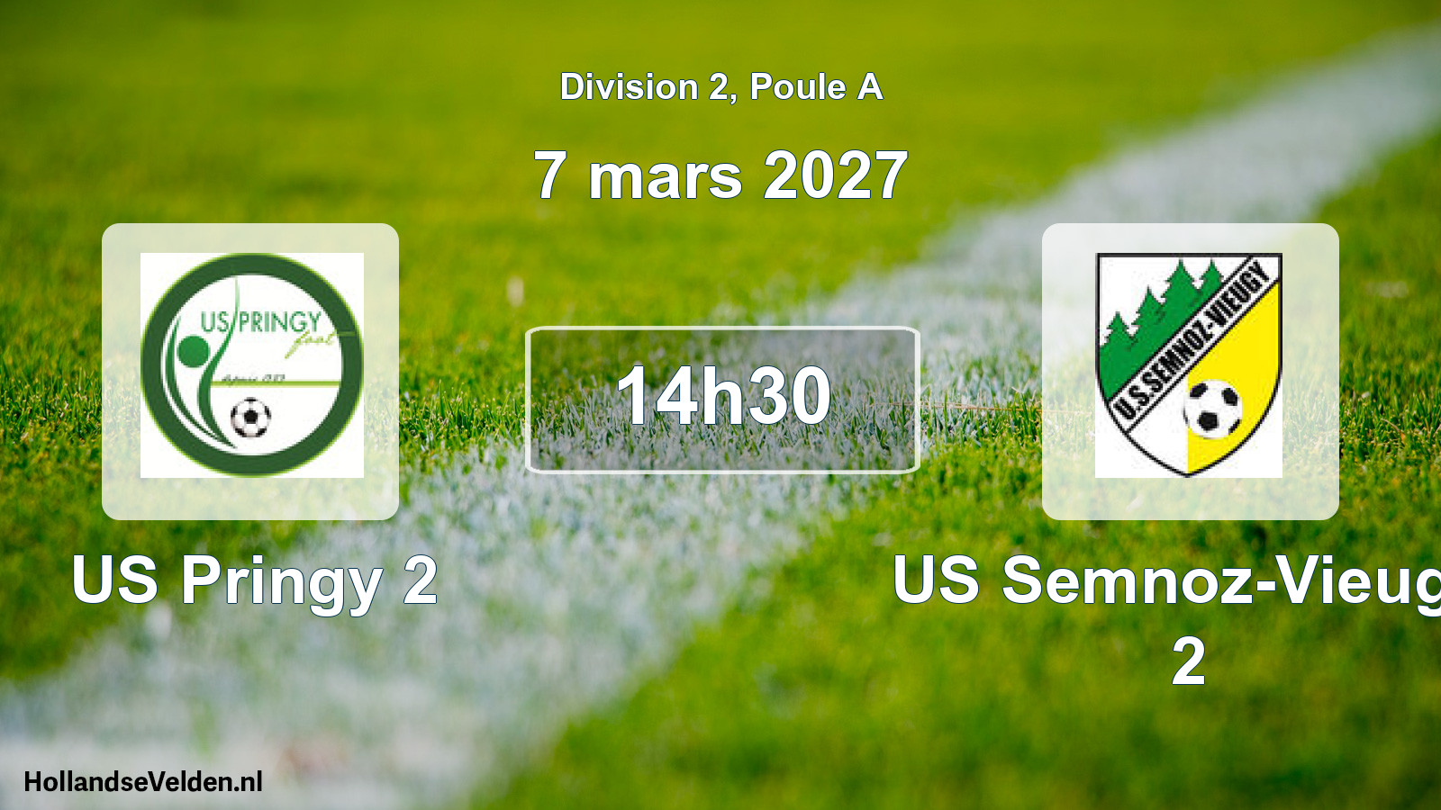Match programmé: US Pringy 2 - US Semnoz-Vieugy 2 (7 mars 2027)