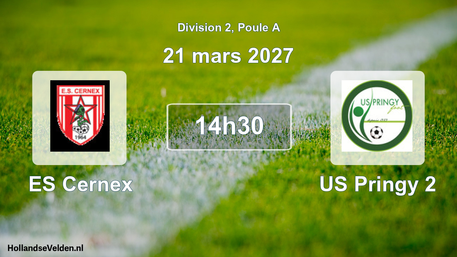 Match programmé: ES Cernex - US Pringy 2 (21 mars 2027)