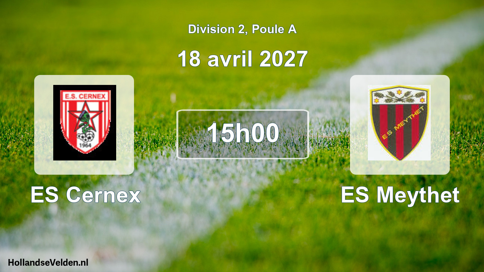 Match programmé: ES Cernex - ES Meythet (18 avril 2027)