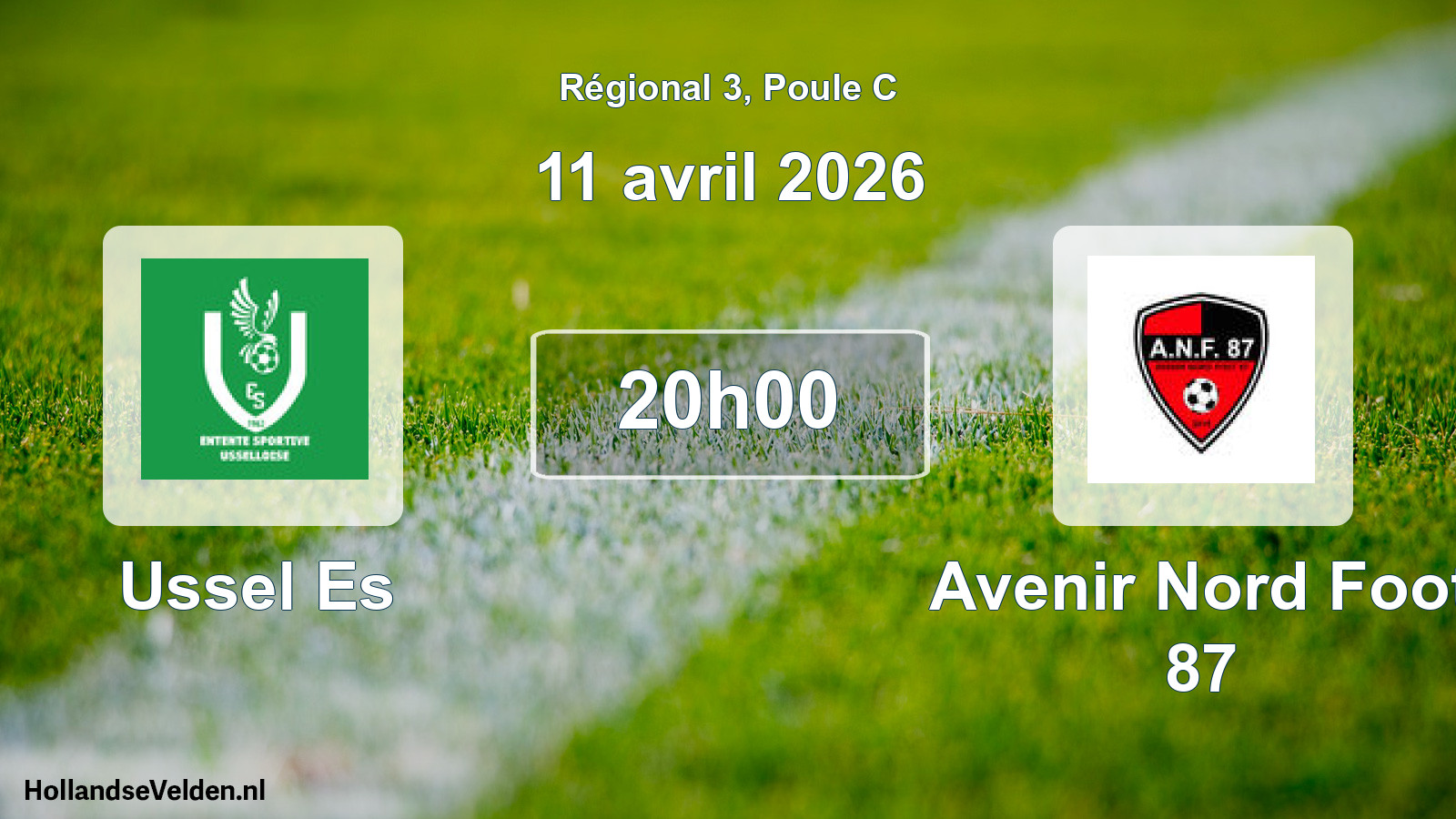 Geplande wedstrijd: Ussel Es - Avenir Nord Foot 87 (11 april 2026)