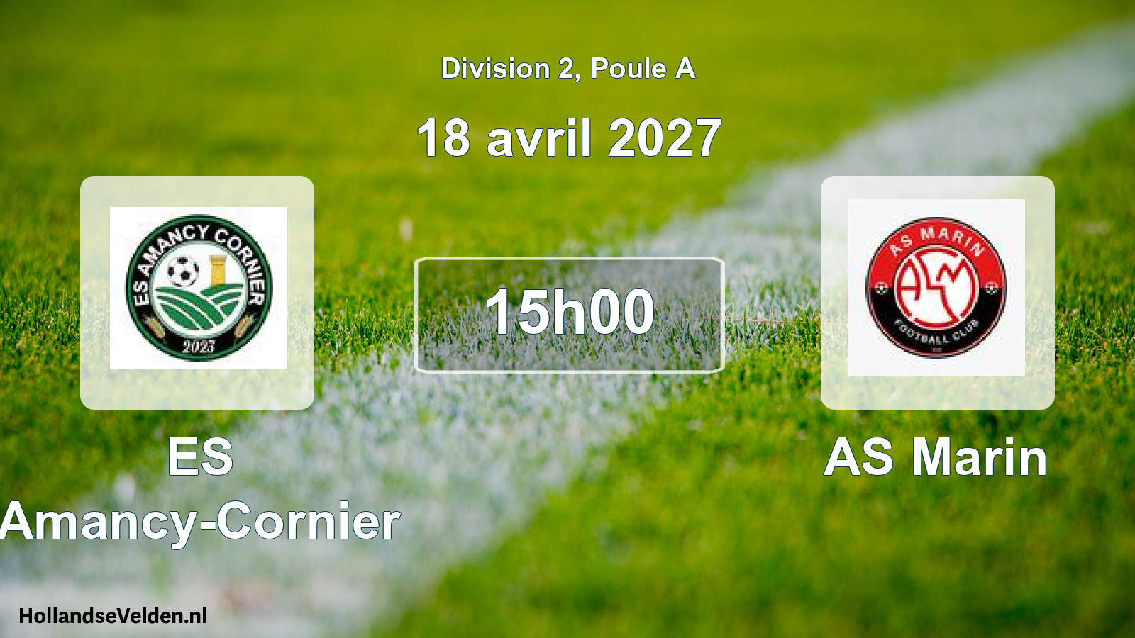 Match programmé: ES Amancy-Cornier - AS Marin (18 avril 2027)