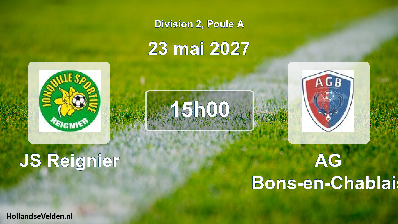 Match programmé: JS Reignier - AG Bons-en-Chablais (23 mai 2027)