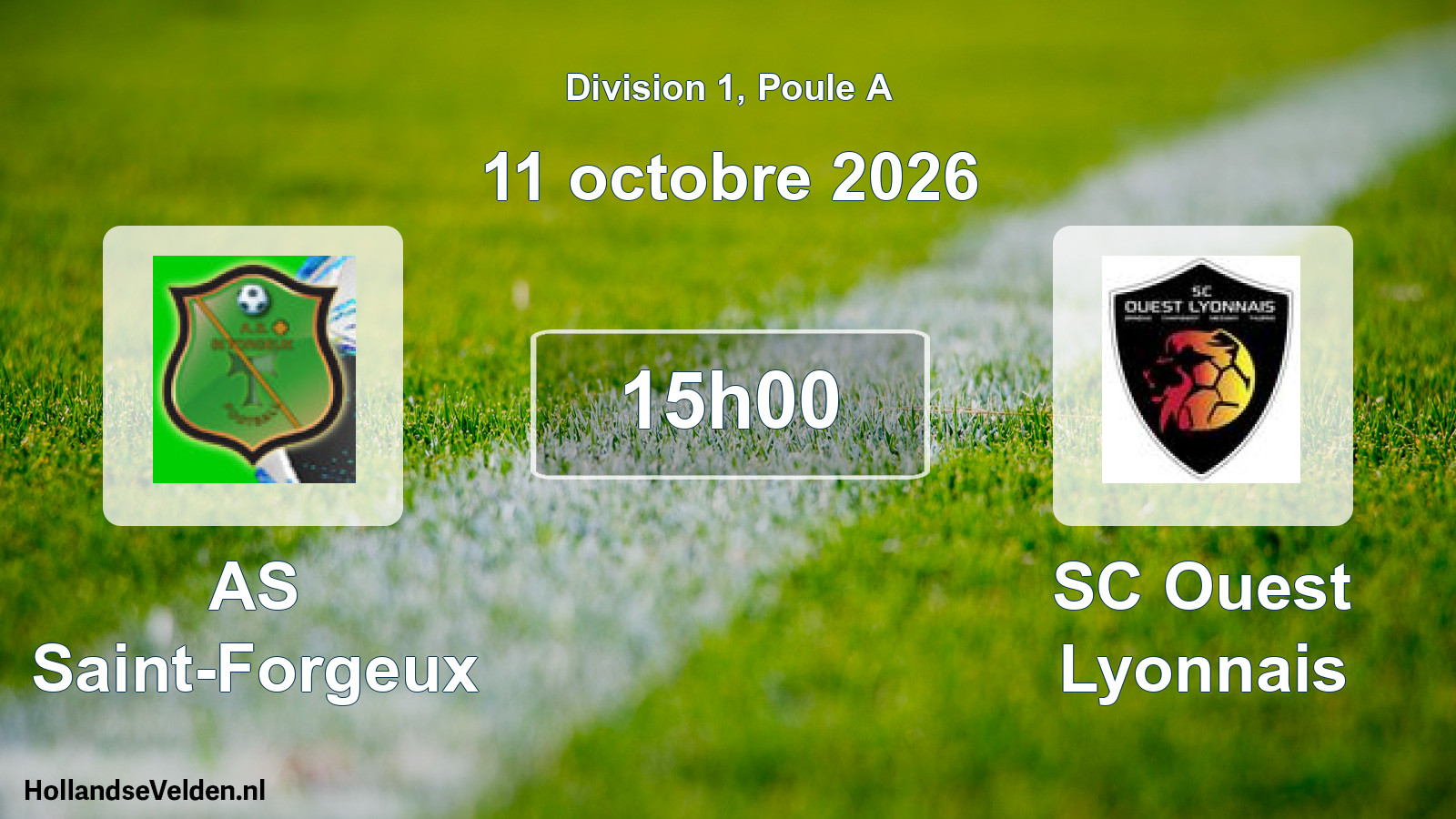 Scheduled Match: AS Saint-Forgeux - SC Ouest Lyonnais (11 October 2026)