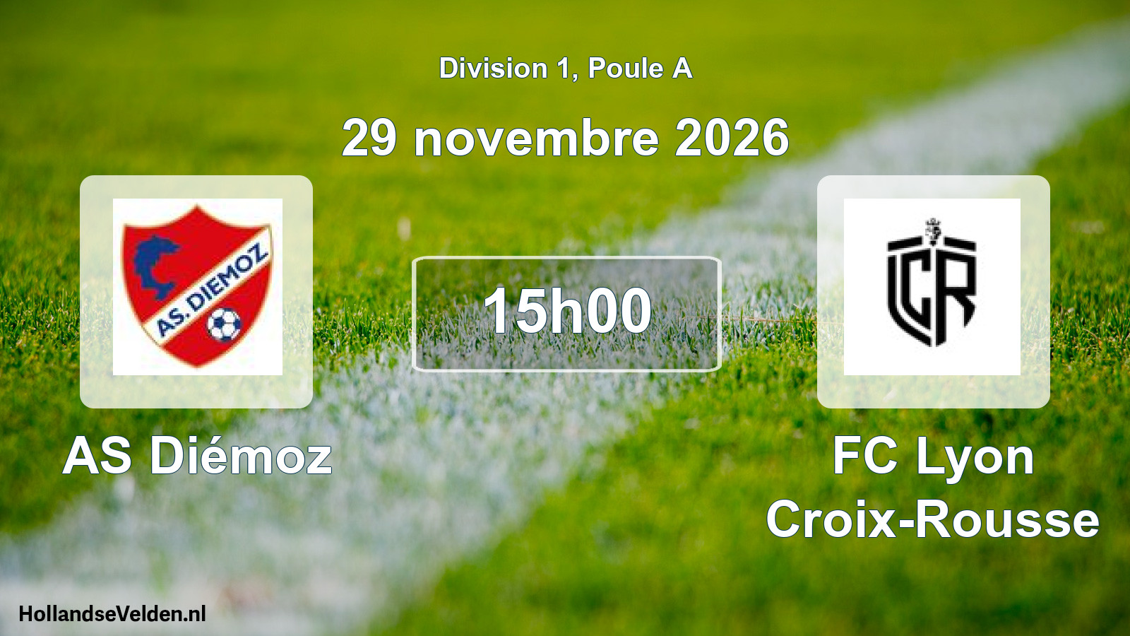 Scheduled Match: AS Diémoz - FC Lyon Croix-Rousse (29 November 2026)