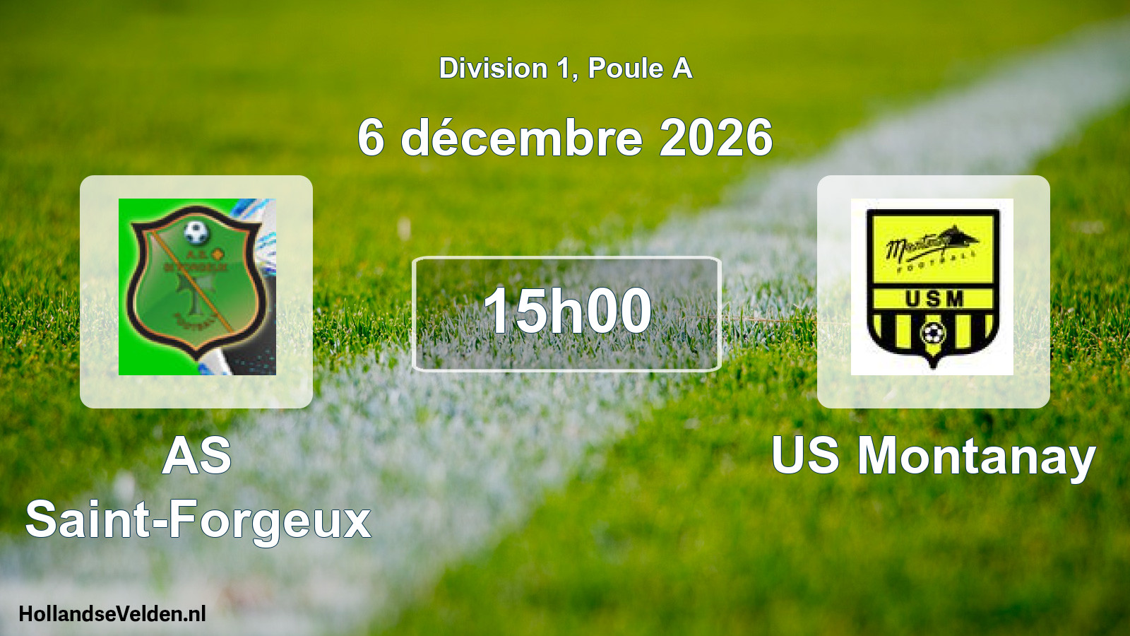 Scheduled Match: AS Saint-Forgeux - US Montanay (6 December 2026)