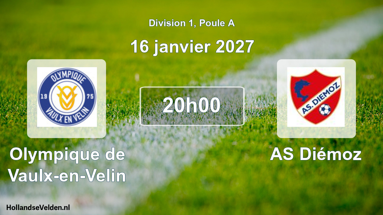 Scheduled Match: Olympique de Vaulx-en-Velin - AS Diémoz (16 January 2027)