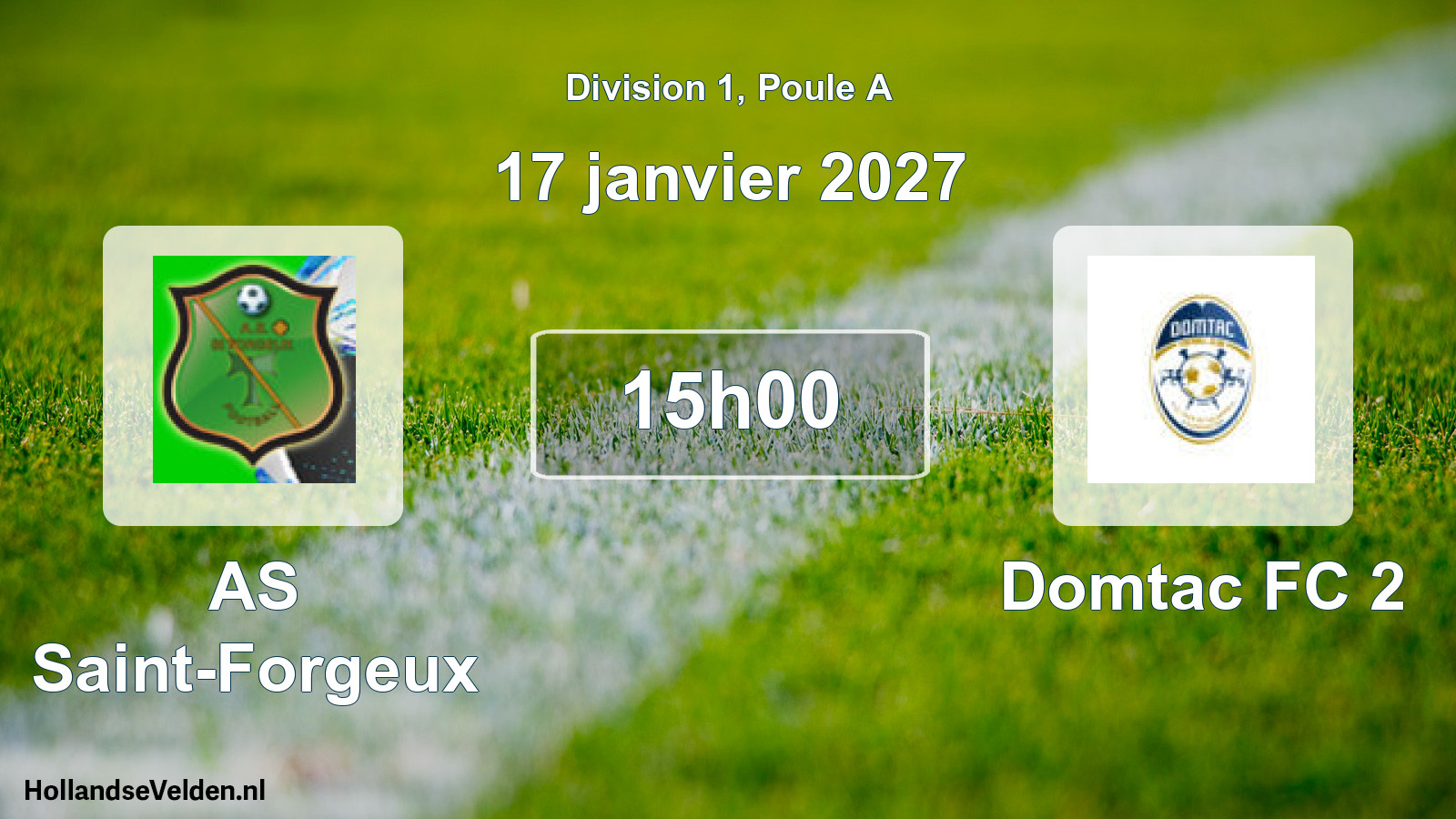 Match programmé: AS Saint-Forgeux - Domtac FC 2 (17 janvier 2027)