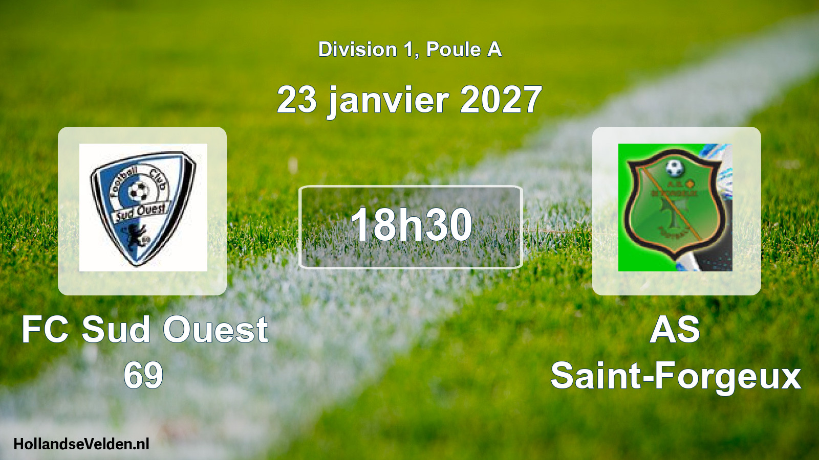 Scheduled Match: FC Sud Ouest 69 - AS Saint-Forgeux (23 January 2027)