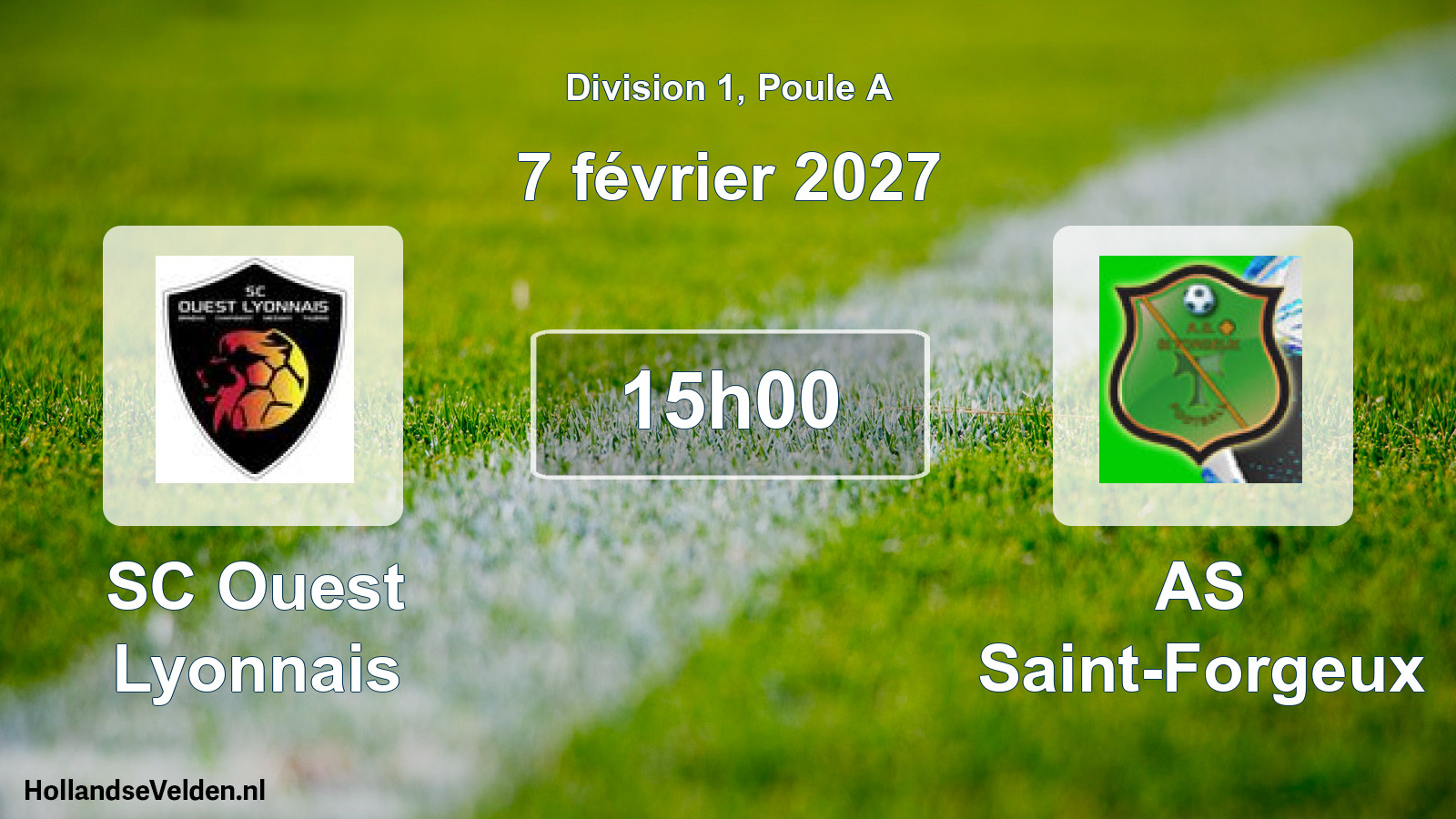 Scheduled Match: SC Ouest Lyonnais - AS Saint-Forgeux (7 February 2027)