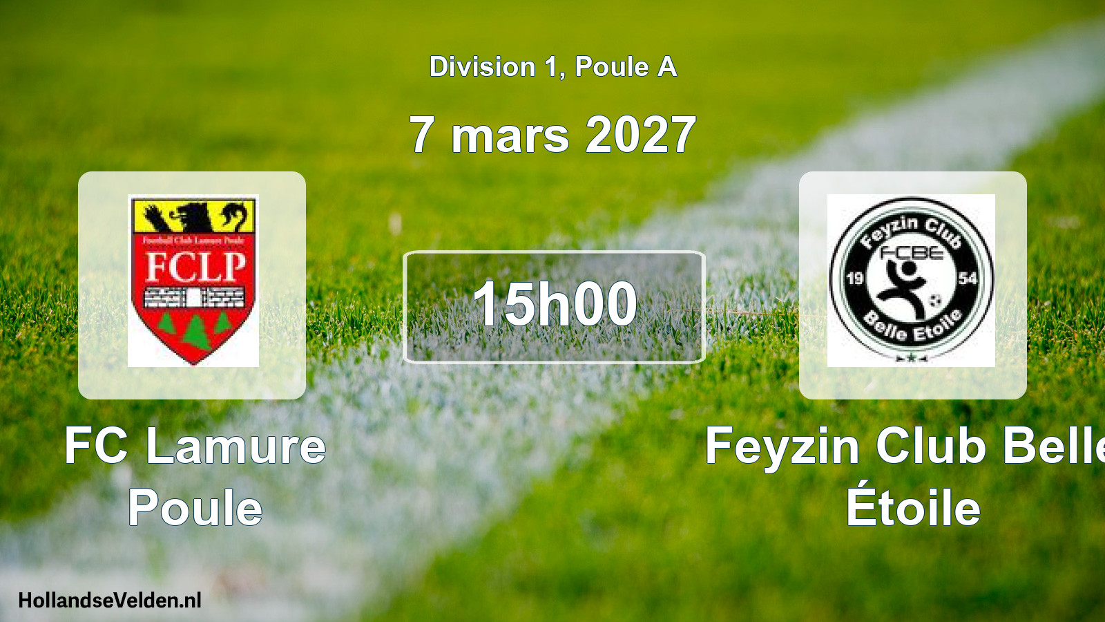 Scheduled Match: FC Lamure Poule - Feyzin Club Belle Étoile (7 March 2027)