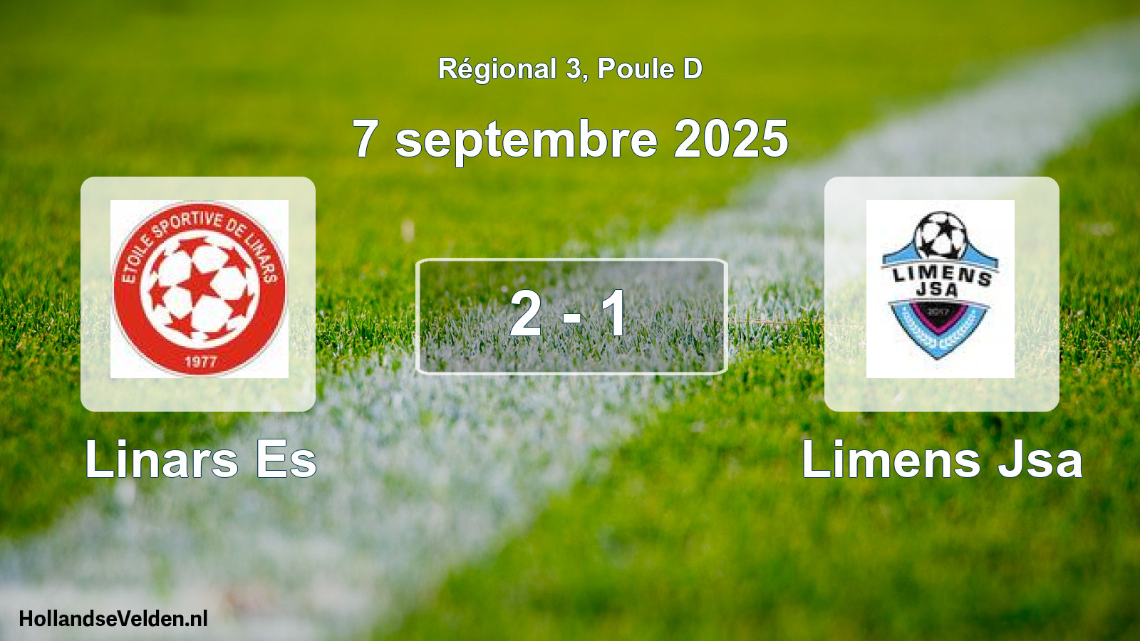 Gespeelde wedstrijd: Linars Es - Limens Jsa 2 - 1 (7 septembre 2025)
