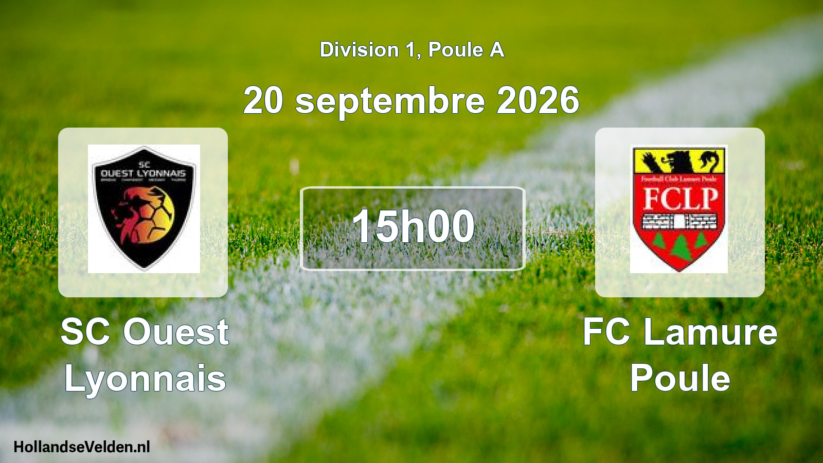 Scheduled Match: SC Ouest Lyonnais - FC Lamure Poule (20 September 2026)