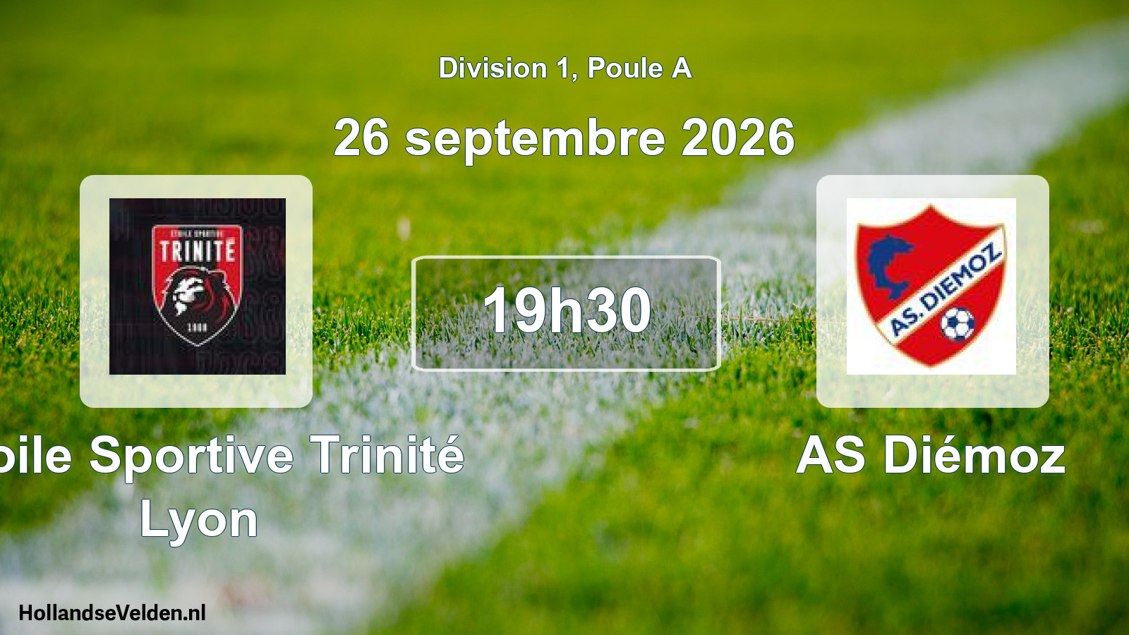 Scheduled Match: Étoile Sportive Trinité Lyon - AS Diémoz (26 September 2026)