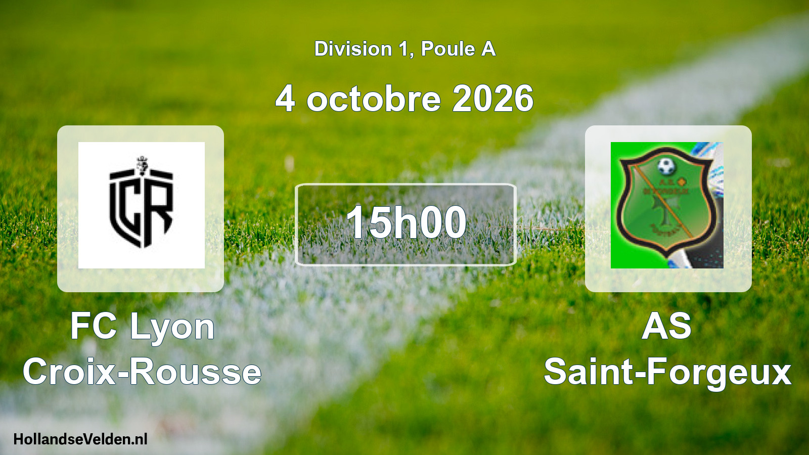 Scheduled Match: FC Lyon Croix-Rousse - AS Saint-Forgeux (4 October 2026)