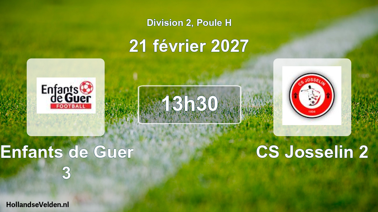 Match programmé: Enfants de Guer 3 - CS Josselin 2 (21 février 2027)